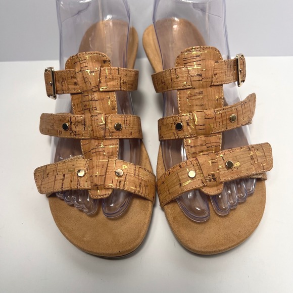 Vionic Cork Park Radia Ortho Heel Sandals Comfortable Adjustable Buckle - Picture 1 of 5
